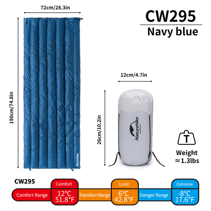 CW™295 Down Ultralight Sleeping Bag 54°F / 12°C - Naturehike