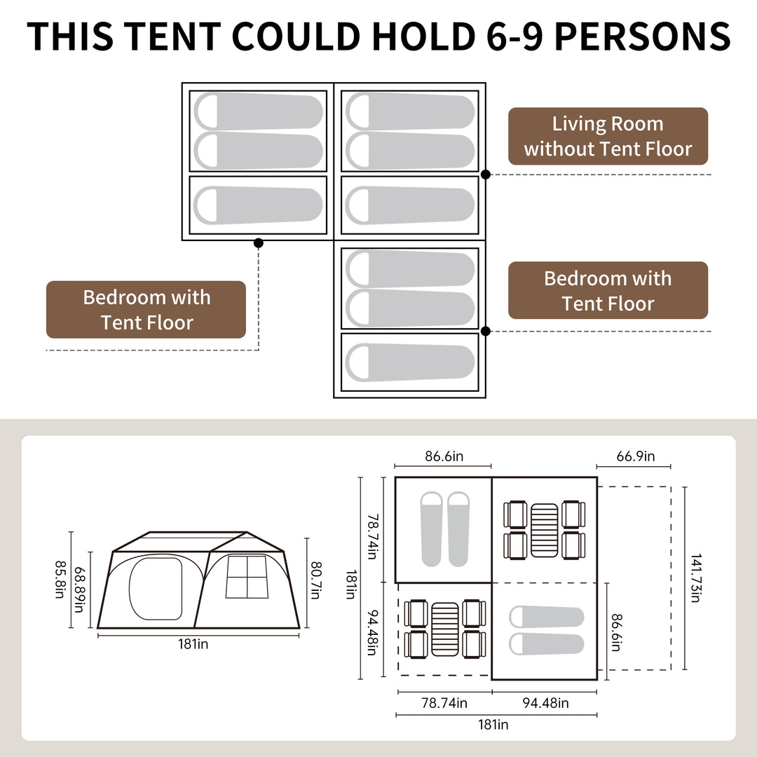 Village Suite Roof Automatic 4 Season Tent - Naturehike