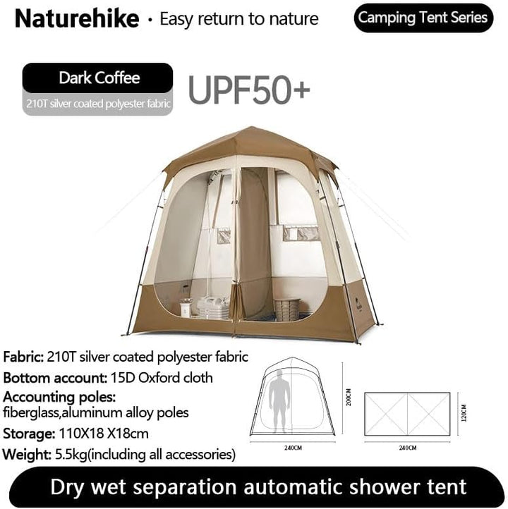 Naturehike Dry & Wet Separation Automatic Shower Tent - Naturehike