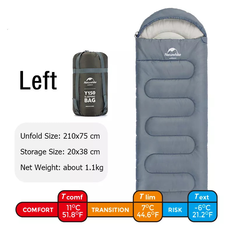 Y150L™ Hooded Synthetic Sleeping Bag 52°F / 11°C - Naturehike