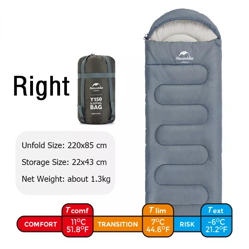 Y150L™ Hooded Synthetic Sleeping Bag 52°F / 11°C - Naturehike