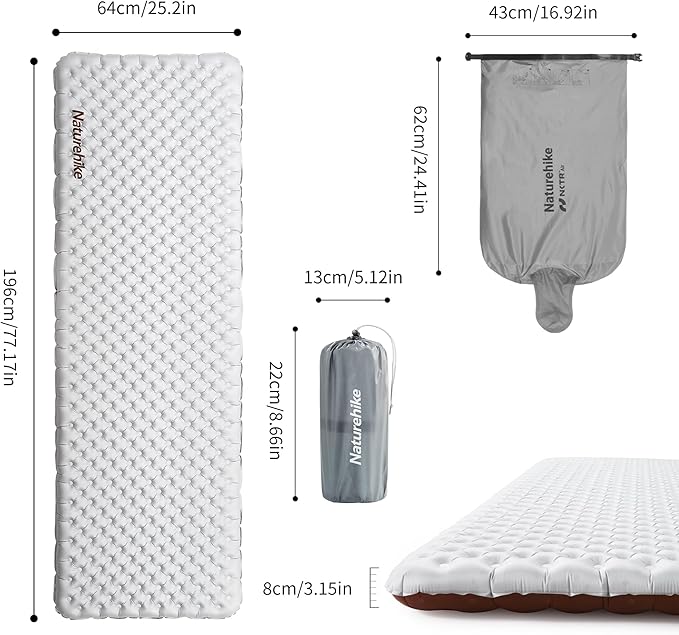 TuYe™ R5.8 Ultralight Inflatable Pad - Naturehike
