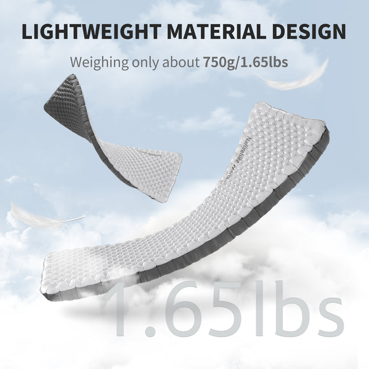 Naturehike TuYe R6.5 ultralight inflatable sleeping pad in alternate size with lightweight and portable design, compact insulated camping mat easy to carry for backpacking, hiking, and outdoor use.