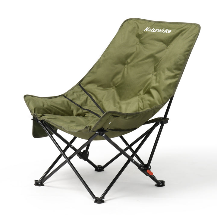 Naturehike Seastar padded camping chair in army green, front view